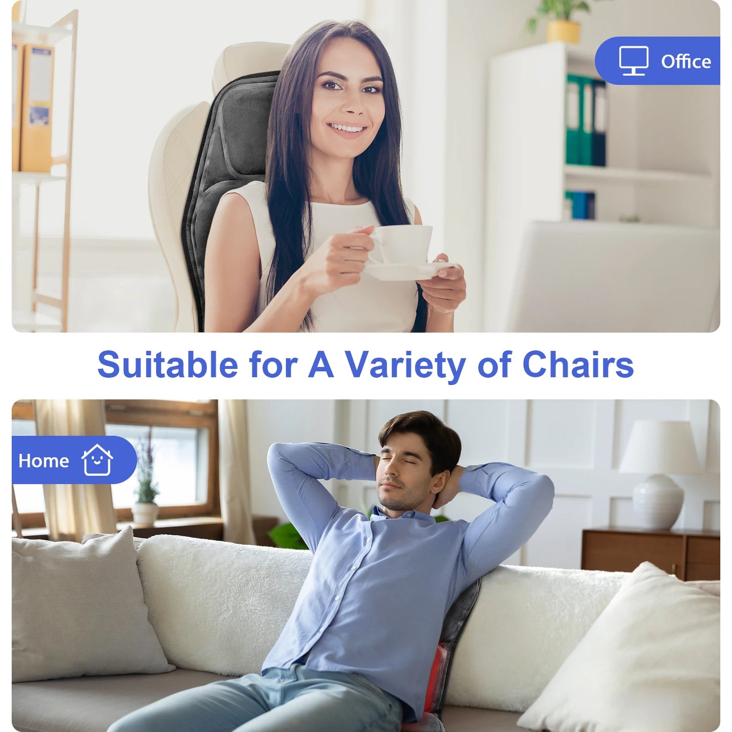 Aiveisi Full Body Massage Cushion With Neck Massager Remote Control