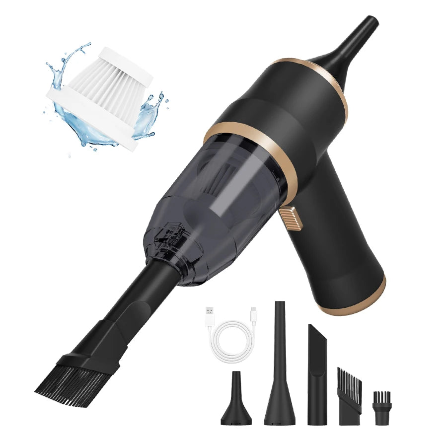 High Power Car Blower Vacuum, 2-in-1 Strong Suction & Blowing, Portable for Auto/Home Cleaning, Dust Removal from Seat/Mat/Trunk