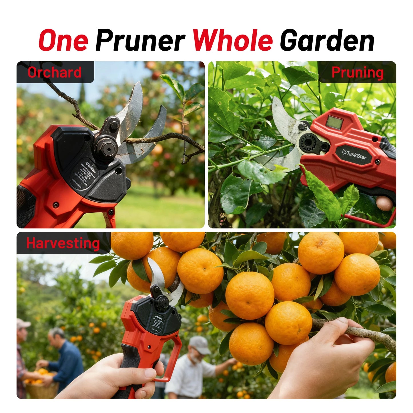 Taskstar Brushless Electric Trimmer Pruning Shears SK5 Blade 4000mAh Battery