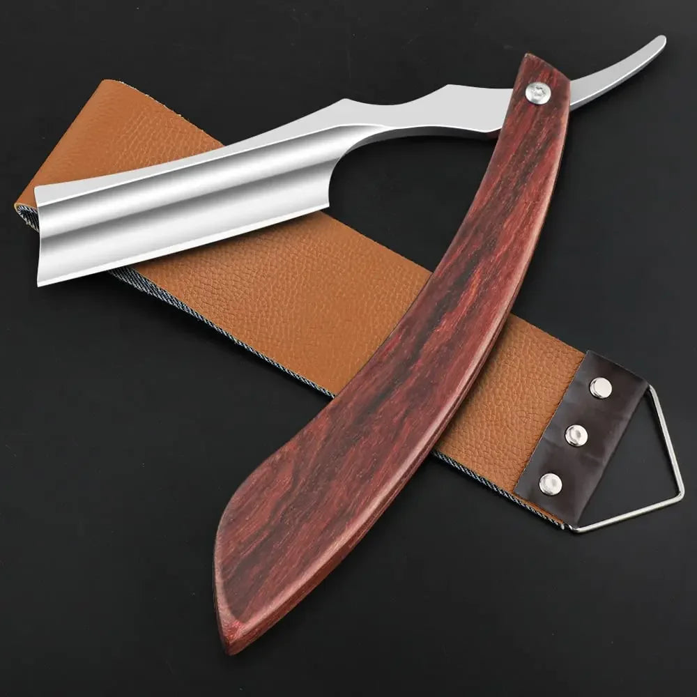 From The Vendor Field Professional Straight Razor With Leather Strap