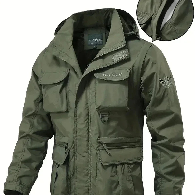 Lane Casual Waterproof Cargo Jacket Vest Hood For Outdoor Activities