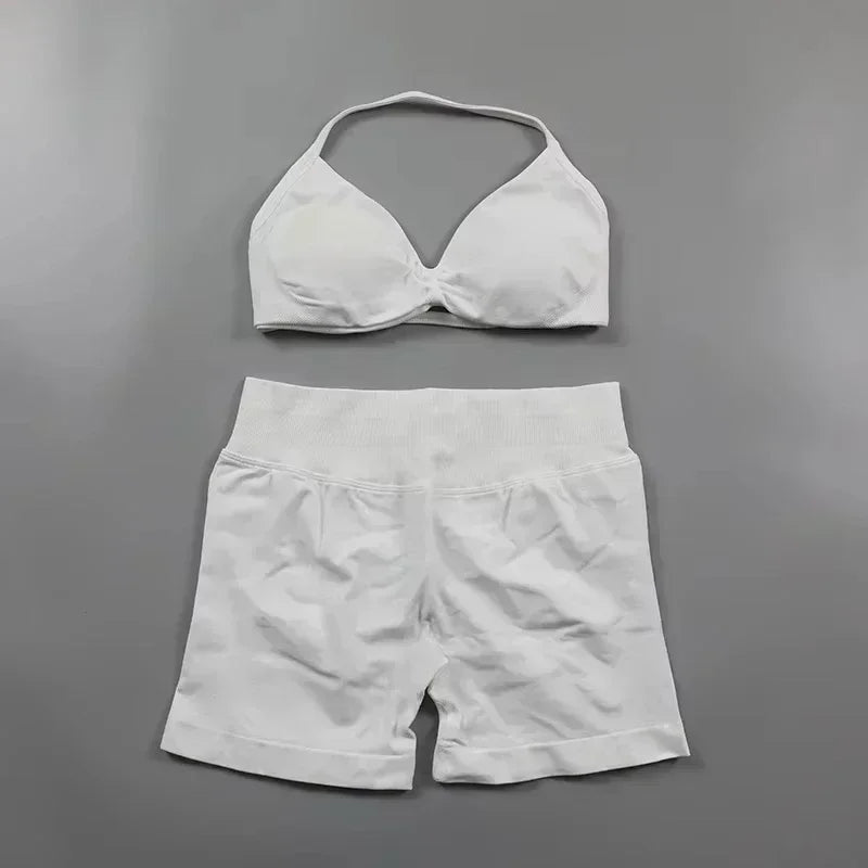 From The Vendor Field Yoga Fitness Seamless Bra Top Shorts