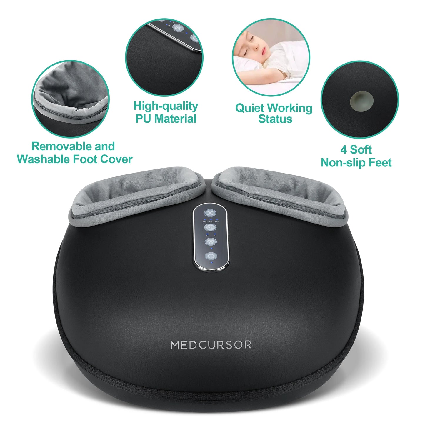 Medcursor Shiatsu Foot Massager With Heat Roller Pain Relief Machine