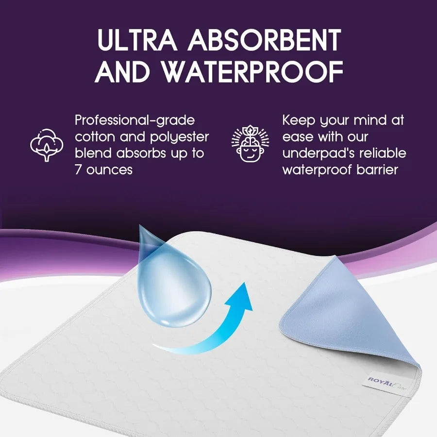 Incontinence Bed Pads Reusable Waterproof Underpads For Chairs And Mattresses
