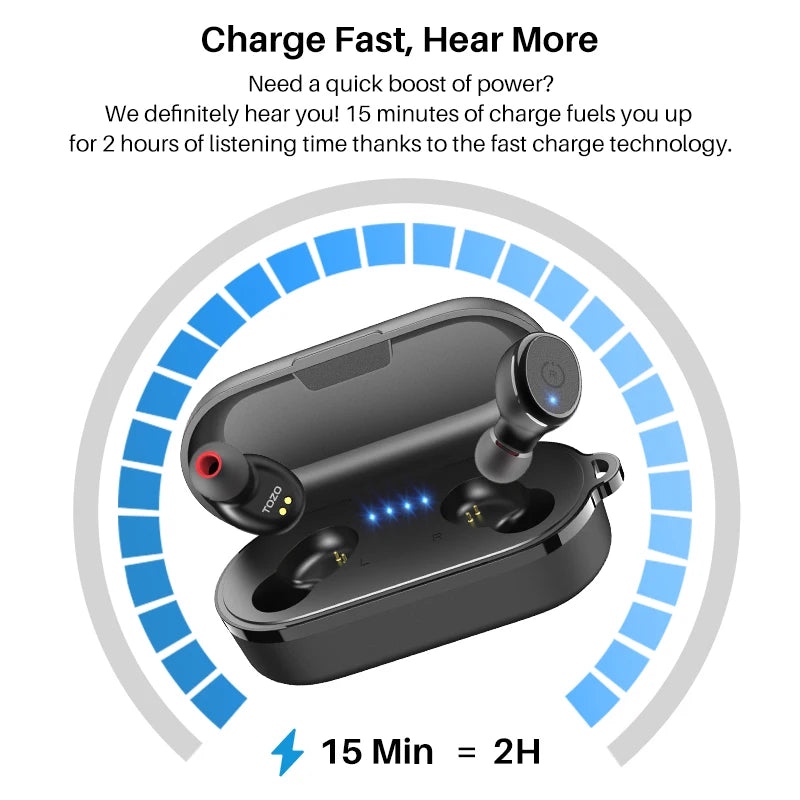 TOZO AI Translate TWS Earbuds Bluetooth 5.3 ENC Mic