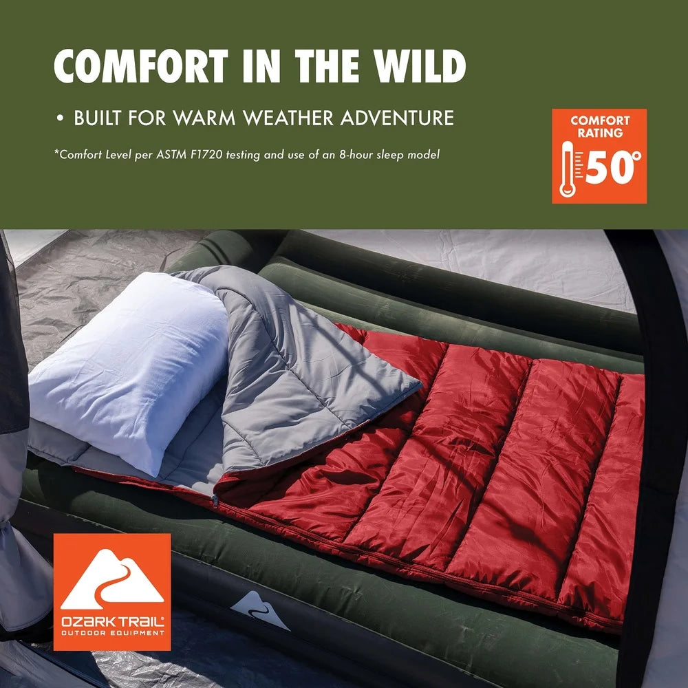 50F Warm Weather Sleeping Bag Lightweight Insulated Polyester Camping Quilt