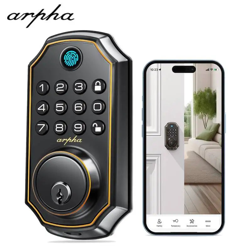 Arpha D280 Keyless Entry Door Lock 5 In 1 Smart Fingerprint Deadbolt