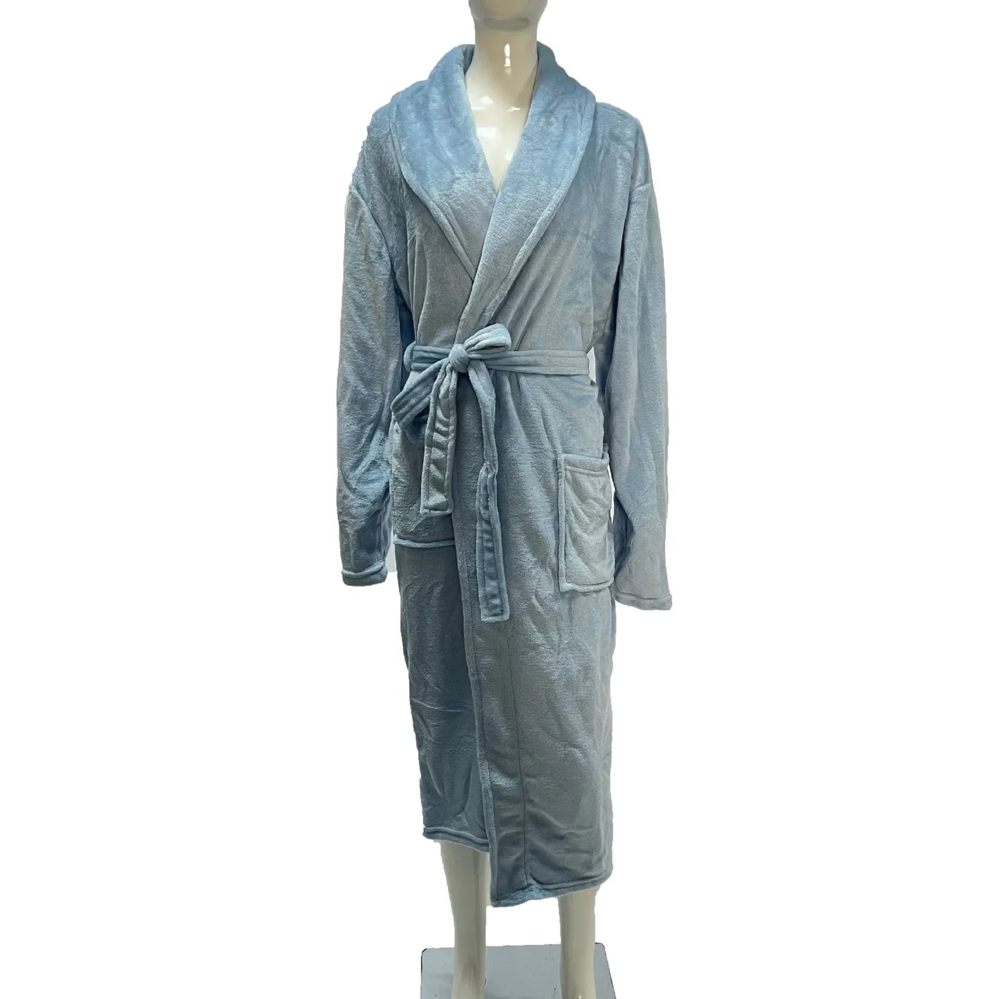 Casual Flannel Bathrobe Set For Women Two Piece Home Wear