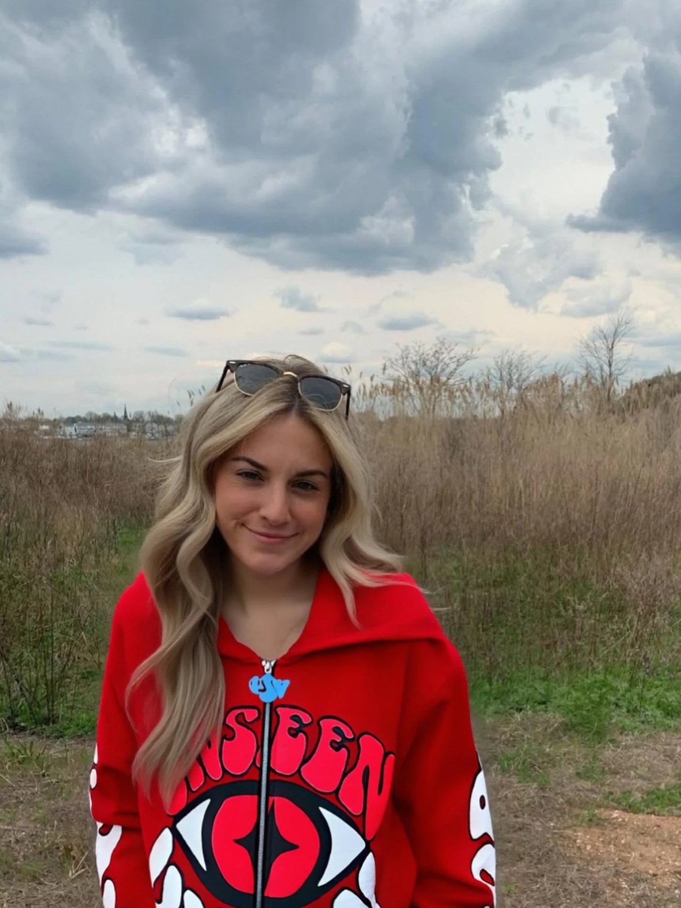 Unseen Vision Eye Pattern Zip Up Hoodie Jacket For Men