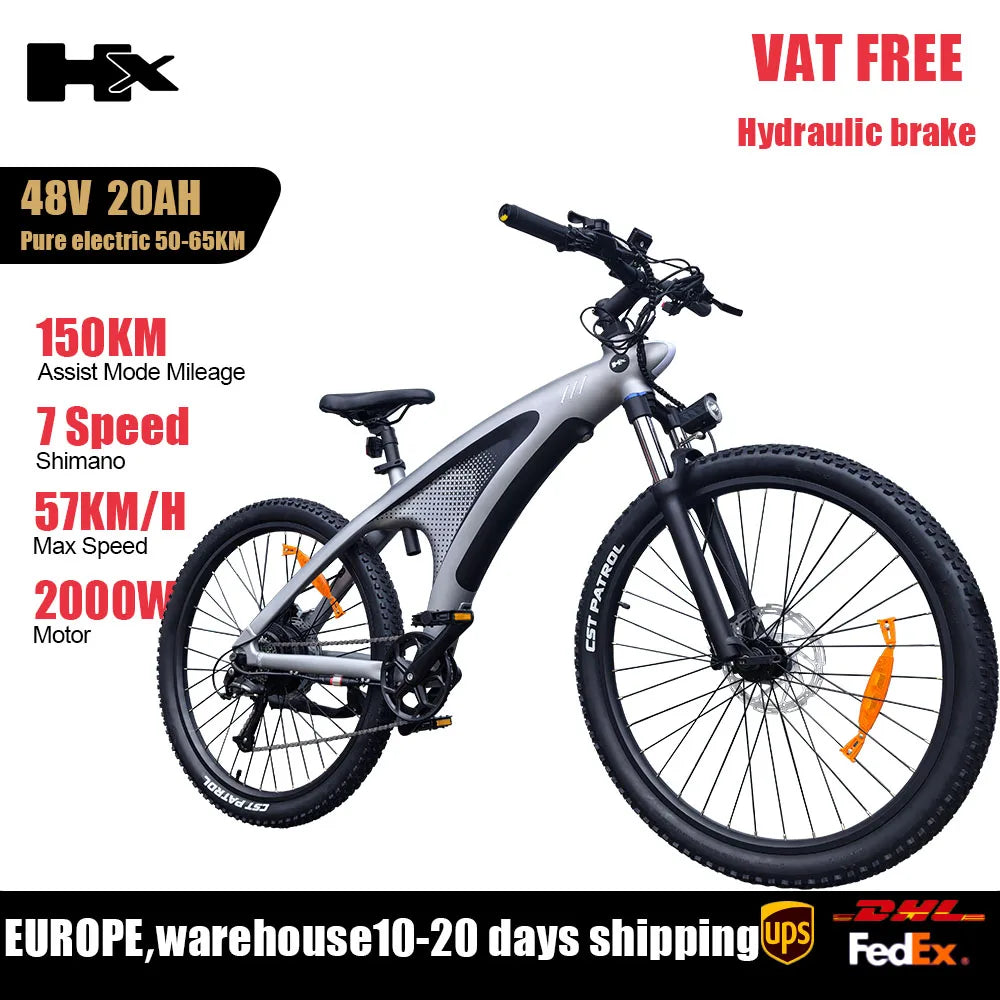 Huanci HX Q5 2000W Electric Mountain Ebike With Removable Battery