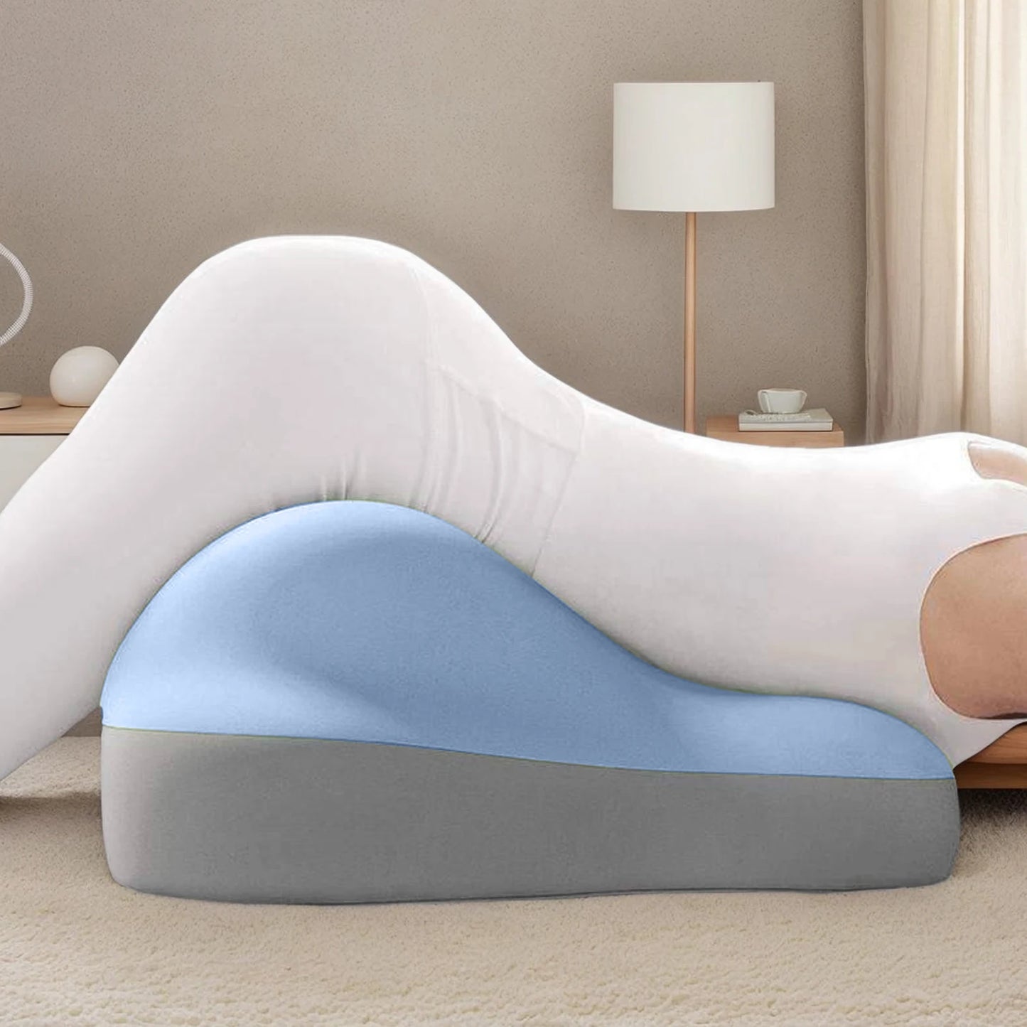 Ergonomic Bed Pillow Support Wedge Memory Foam Cushion Pain Relief