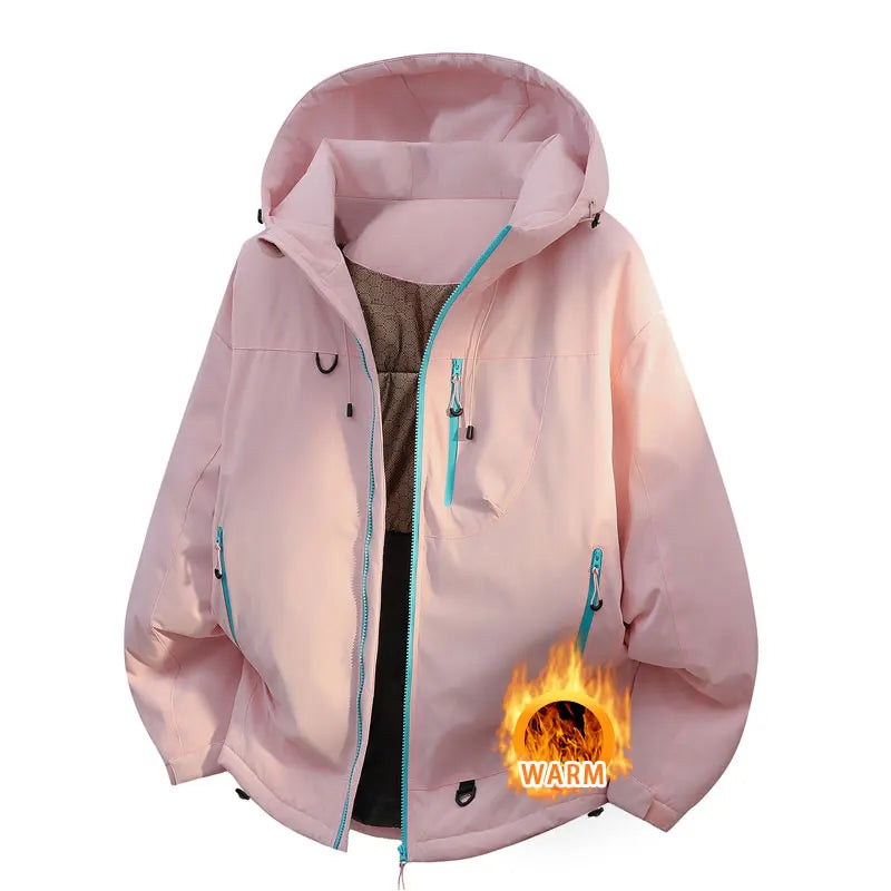 Ippolich Winter Jacket Waterproof Windproof Hooded Coat For Men Women
