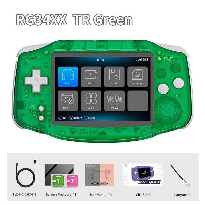 Anbernic RG34XX Retro Handheld Console With WiFi Bluetooth HDTV Output
