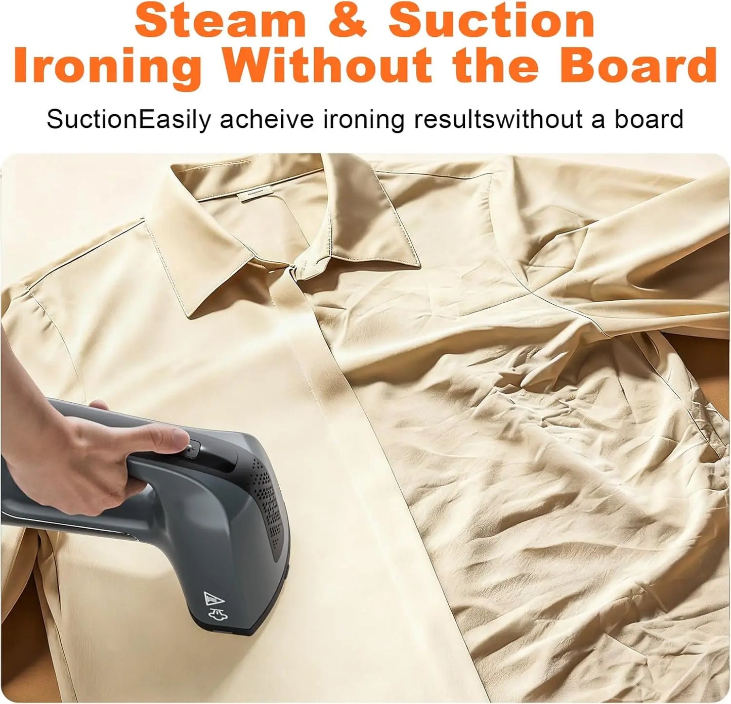 GHORAD Handheld Garment Steamer 2500Pa Strong Suction Portable Travel