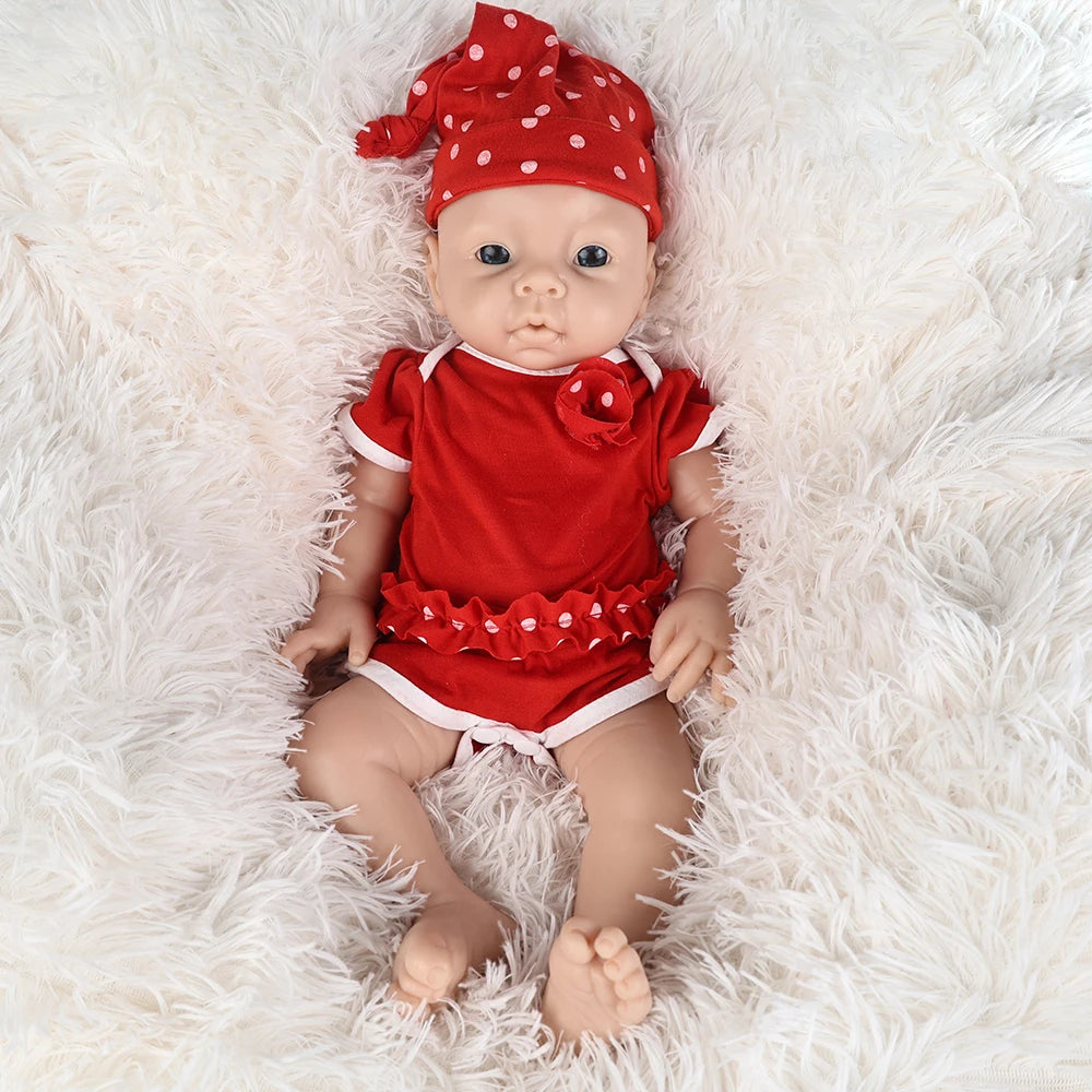 IVITA Reborn Silicone Baby Doll Unpainted Realistic Toy For Kids