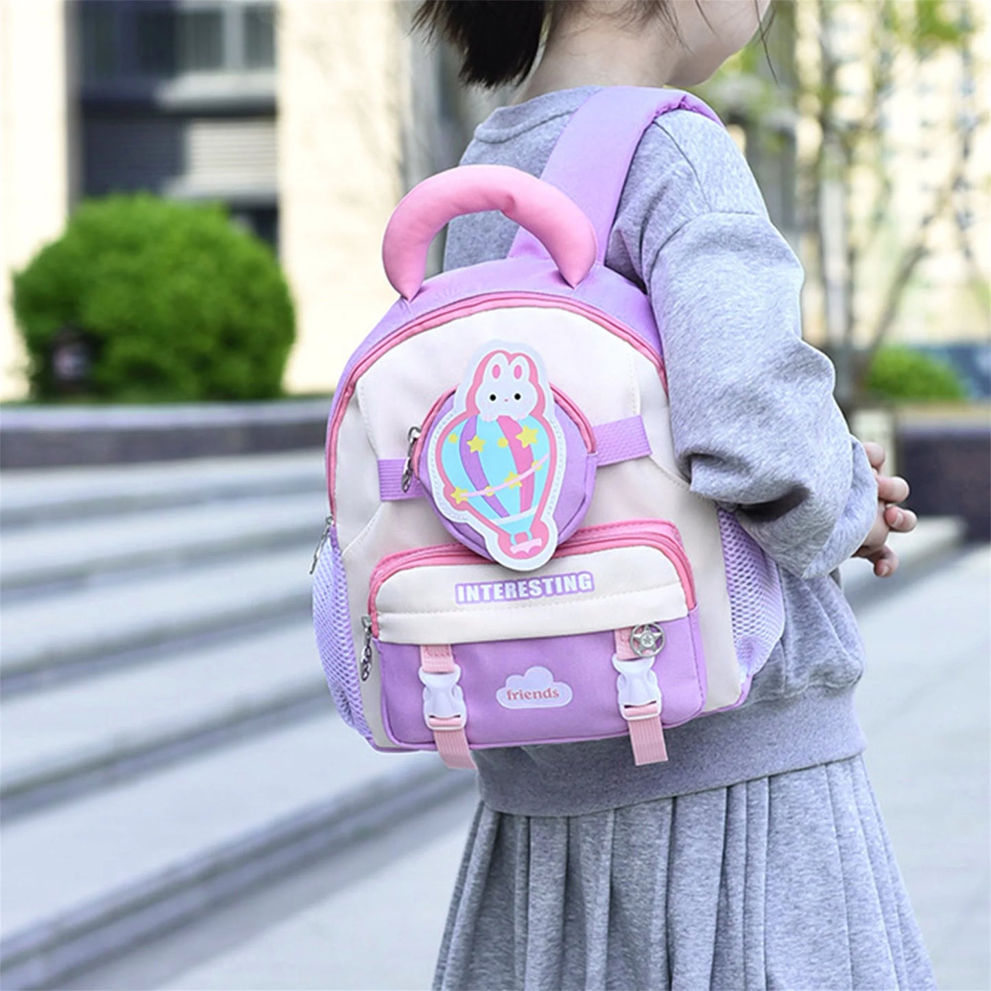 CN Guangdong Adorable Bunny Kids Backpack Unisex Cartoon Preschool Bag
