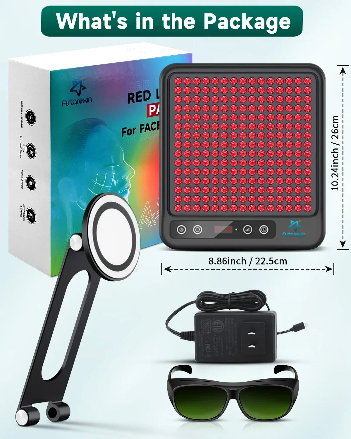 Astarexin Light Therapy Panel LED for Anti-Inflammatory Skin Care
