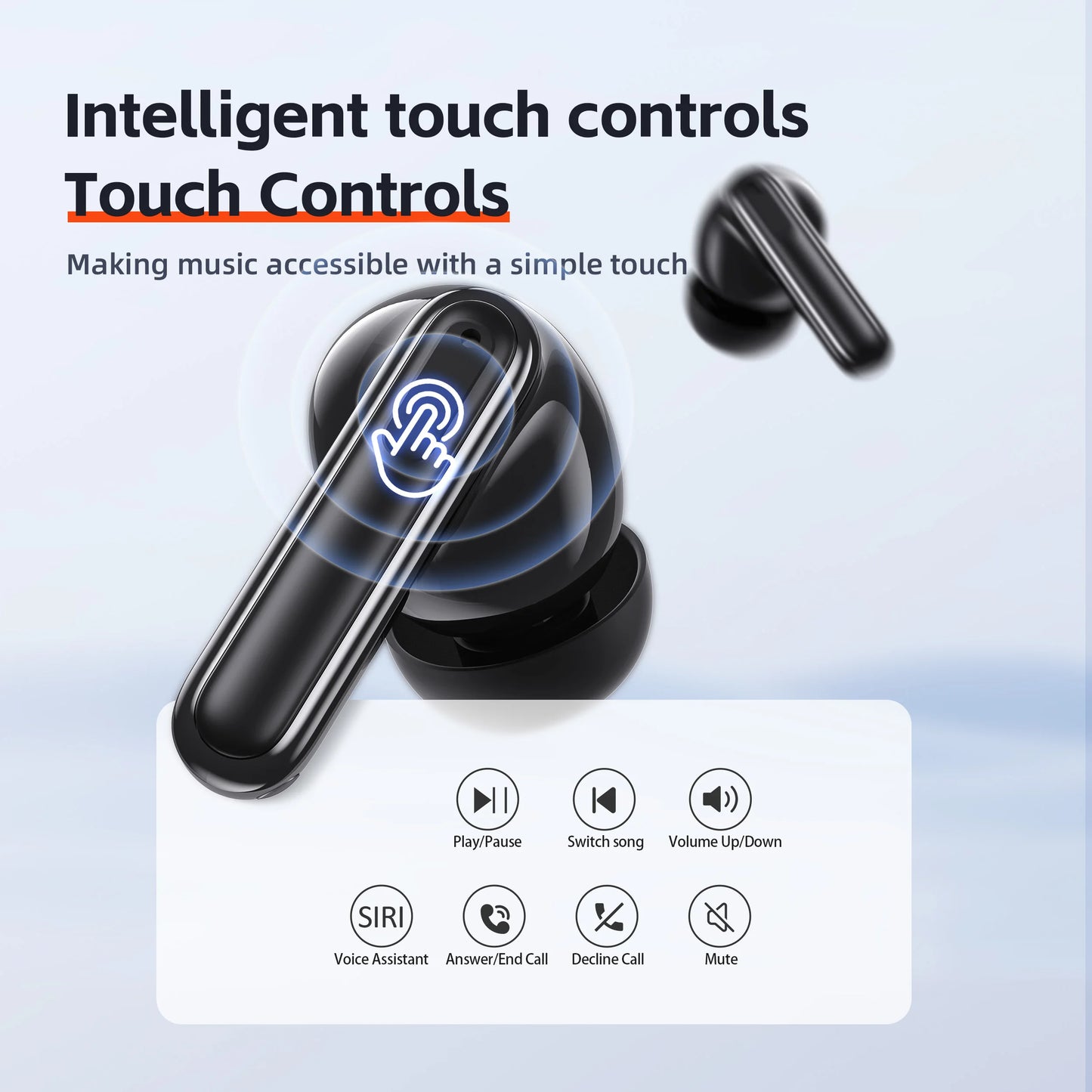 QERE Wireless Earbuds TWS 5.3 Bluetooth ANC Noise Cancellation