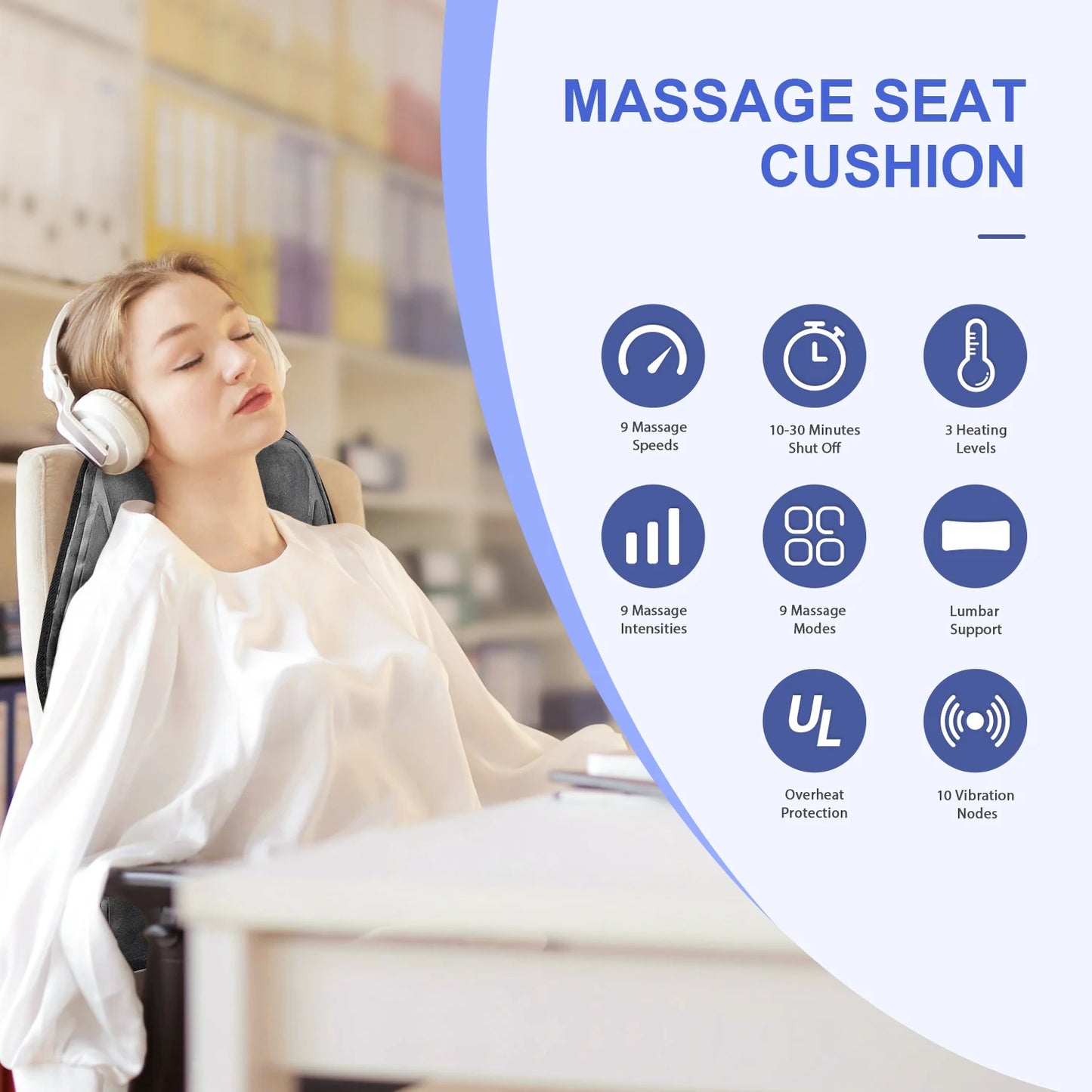 Aiveisi Full Body Massage Cushion With Neck Massager Remote Control