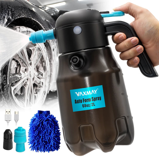 2L Electric Foam Sprayer For Car Wash, Cordless Battery Powered