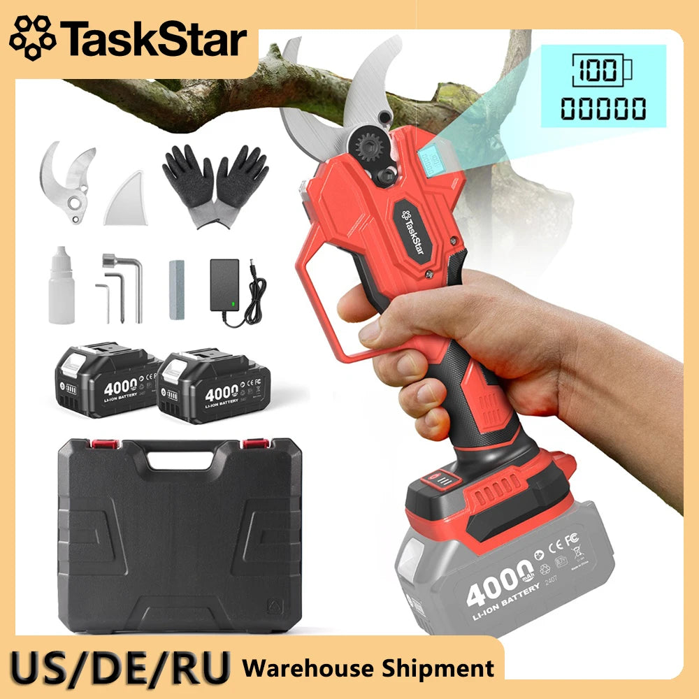 Taskstar Brushless Electric Trimmer Pruning Shears SK5 Blade 4000mAh Battery