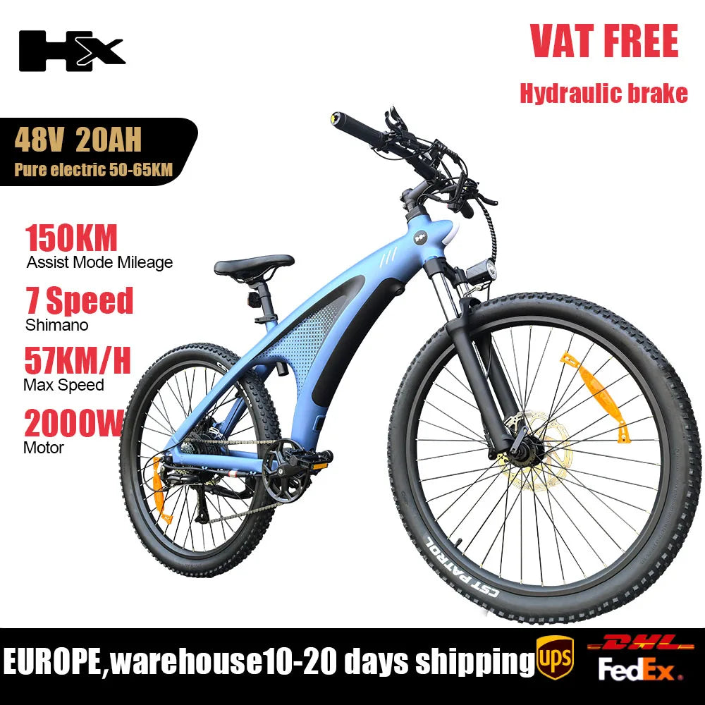 Huanci HX Q5 2000W Electric Mountain Ebike With Removable Battery