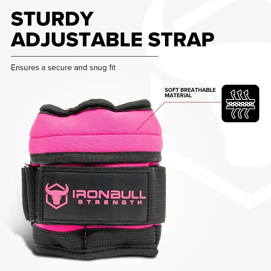 LISM Adjustable Ankle Weights Set With Secure Straps For Training