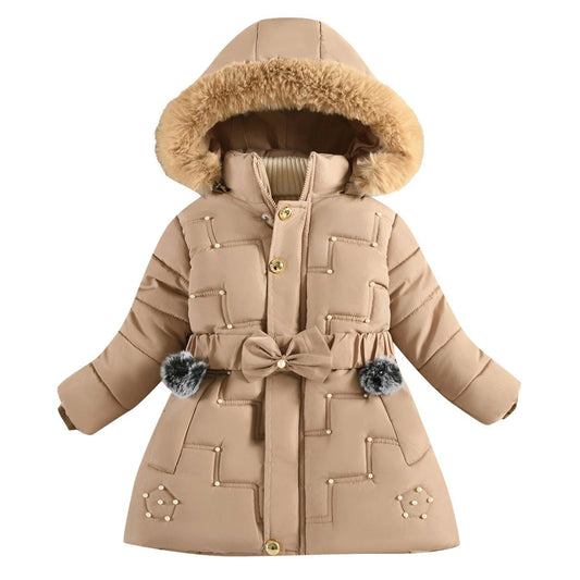 Kids Unisex Fleece-Lined Hooded Sweatshirt Winter Warmth