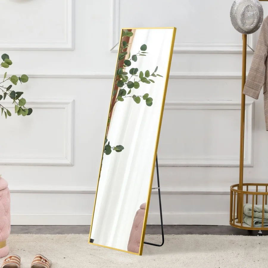 Hign-Concerned Aluminum Frame Wall Mounted Full Body Mirror For Bathroom