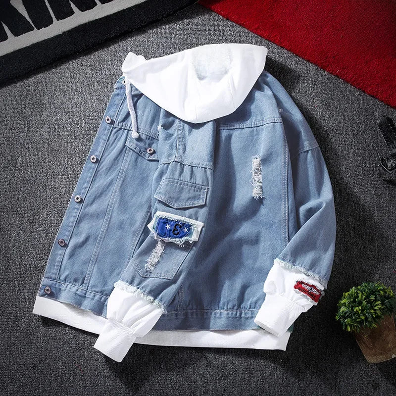 Guizhou Denim Jacket For Men Casual Korean Style Spring Autumn