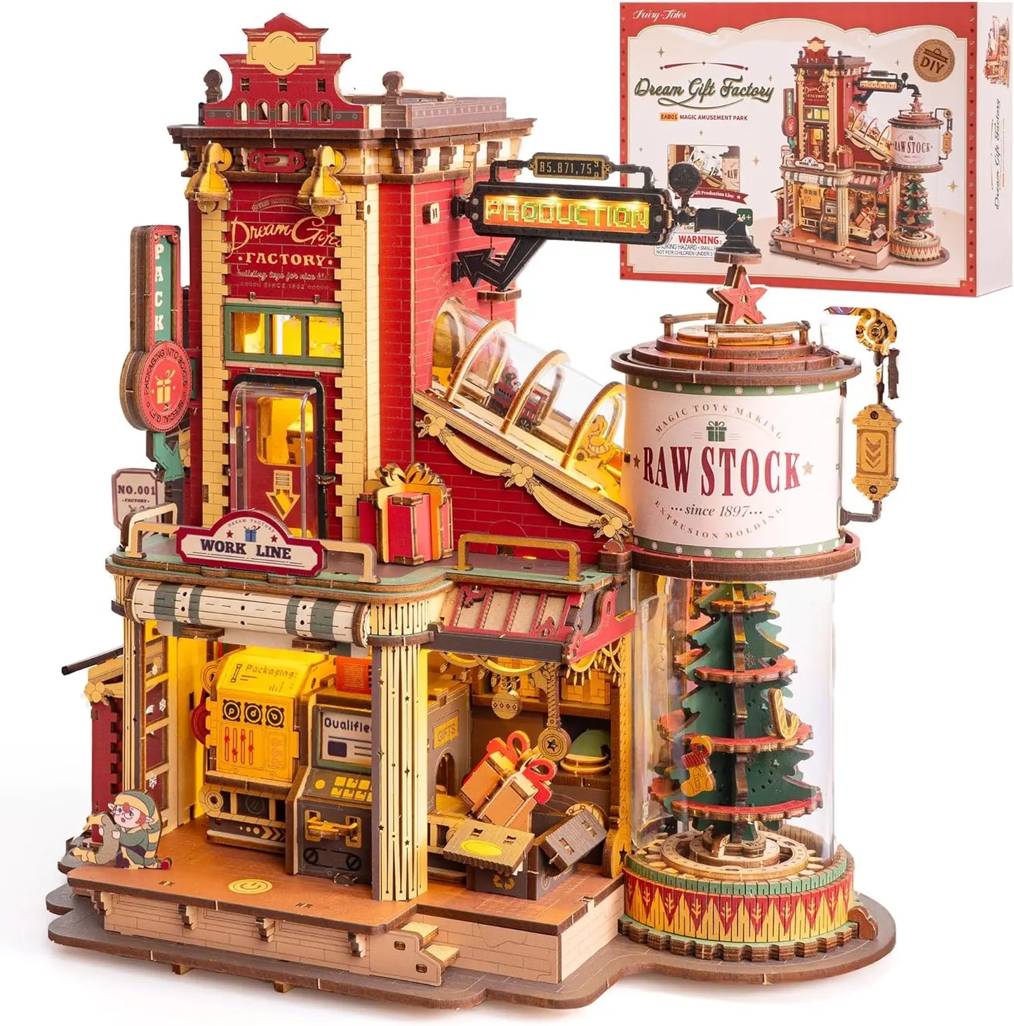 Robotime Dream Gift Factory Wooden Music Box 3D Puzzle Kit