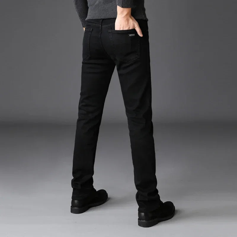 Men Timeless Denim Jeans Soft Stretch Straight Fit