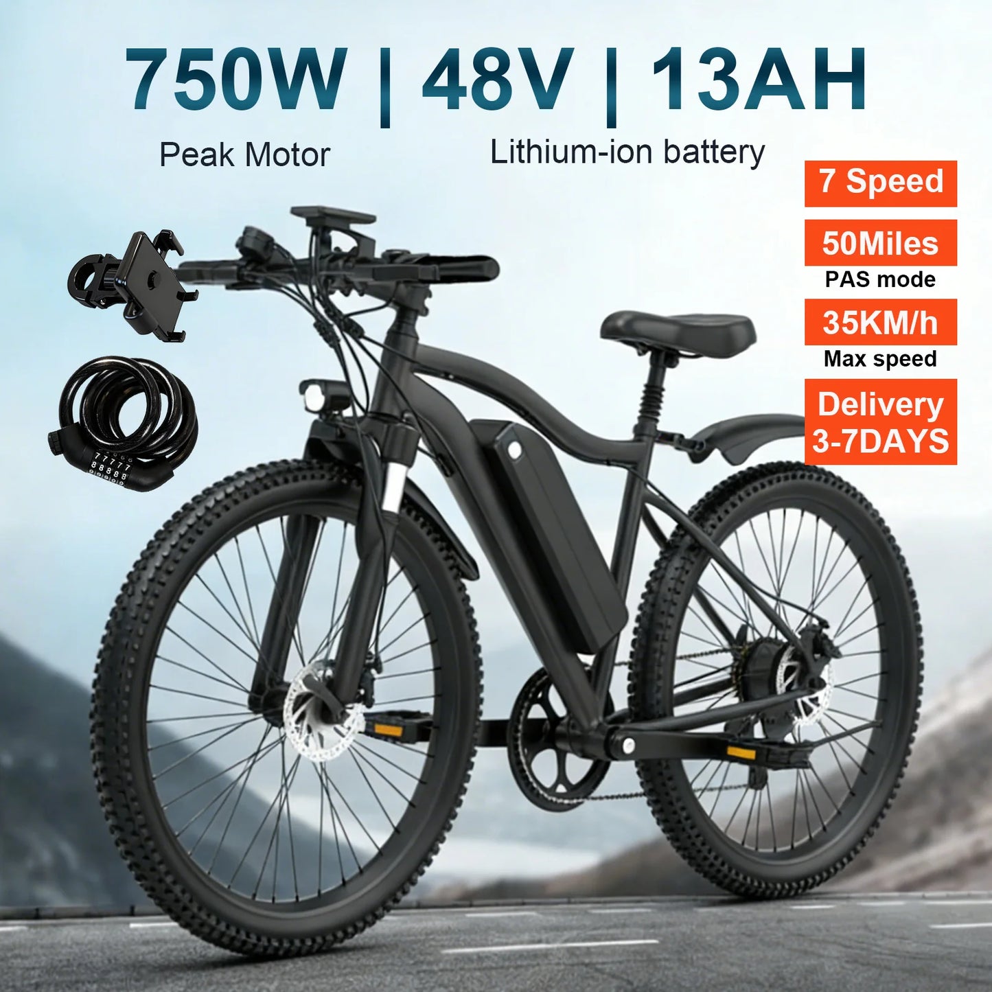 Toofly Electric Mountain Ebike 48V 500W Battery 13Ah