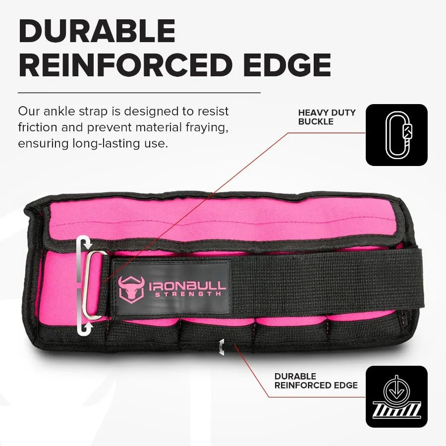 LISM Adjustable Ankle Weights Set With Secure Straps For Training