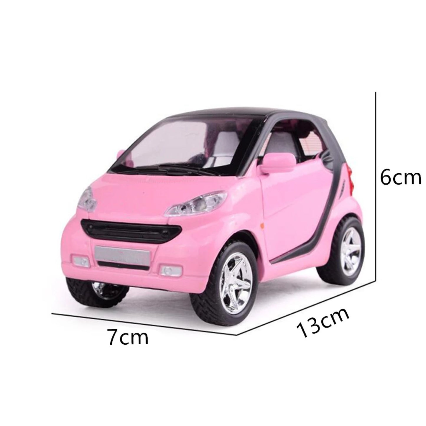 Pull Back Diecast Smart Fortwo One Thirty Second Scale Car Model Gift