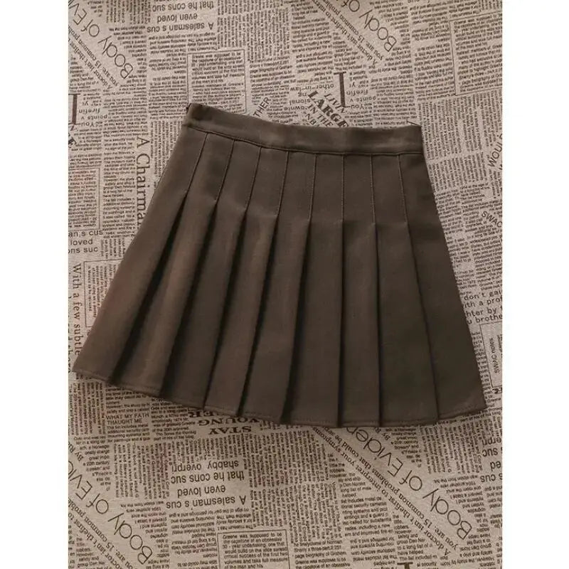 Teenage Girl Clothing Set Spring and Autumn Fashion Children's Knitted Sweater Tank Top Shirt Half Skirt 3-Piece Set JK Suit