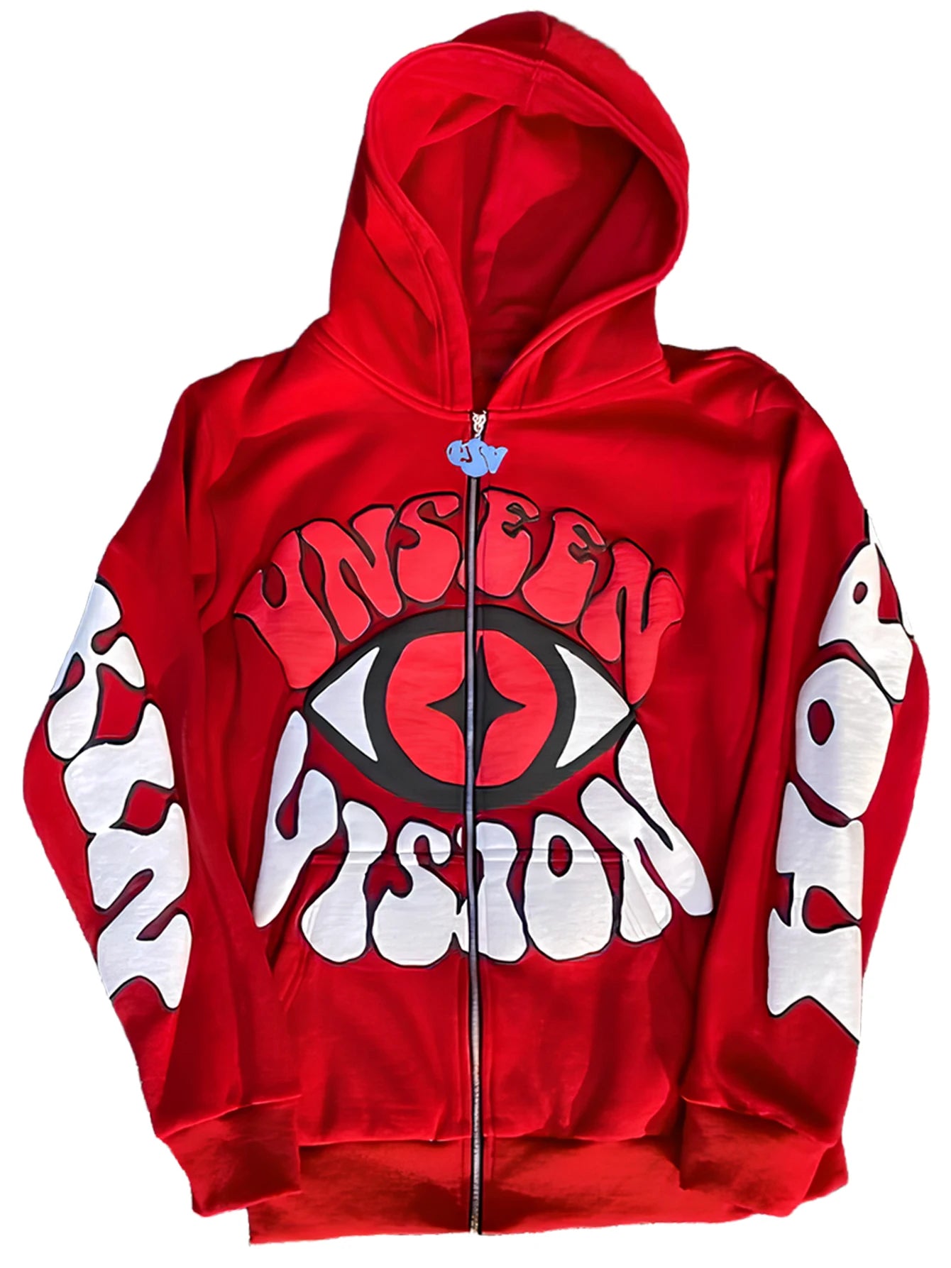 Unseen Vision Eye Pattern Zip Up Hoodie Jacket For Men