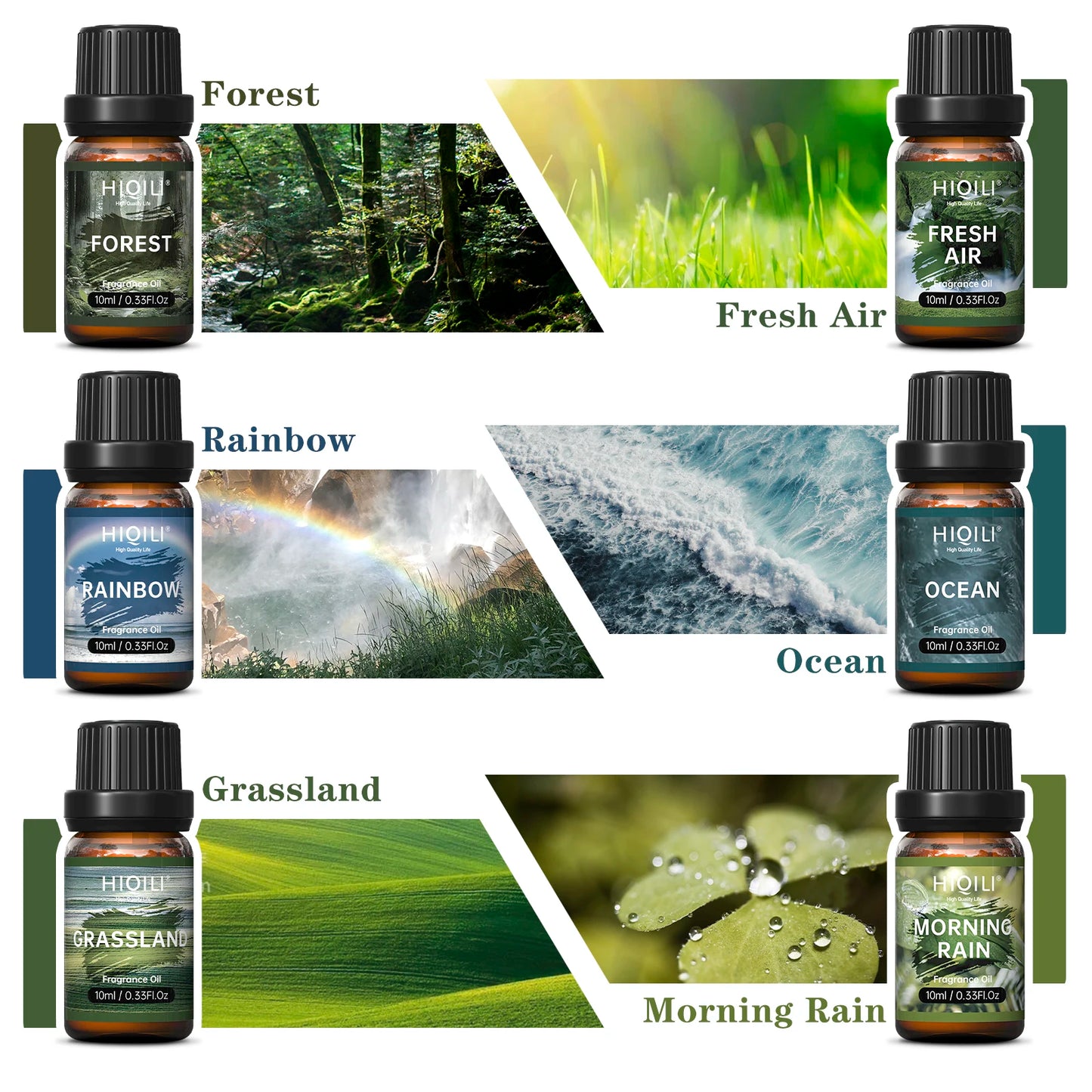 Hiqili Fragrance Oils Set Nature Theme For Aromatherapy Diffusers