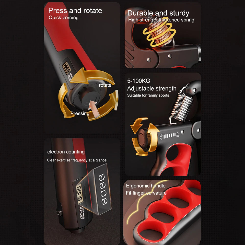 VKTECH Grip Strength Trainer Hand Gripper For Fitness Recovery