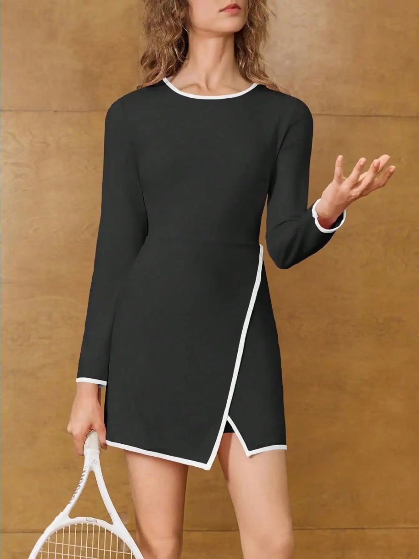 Fisoew Women's High Stretch Dress Built In Bra Pockets