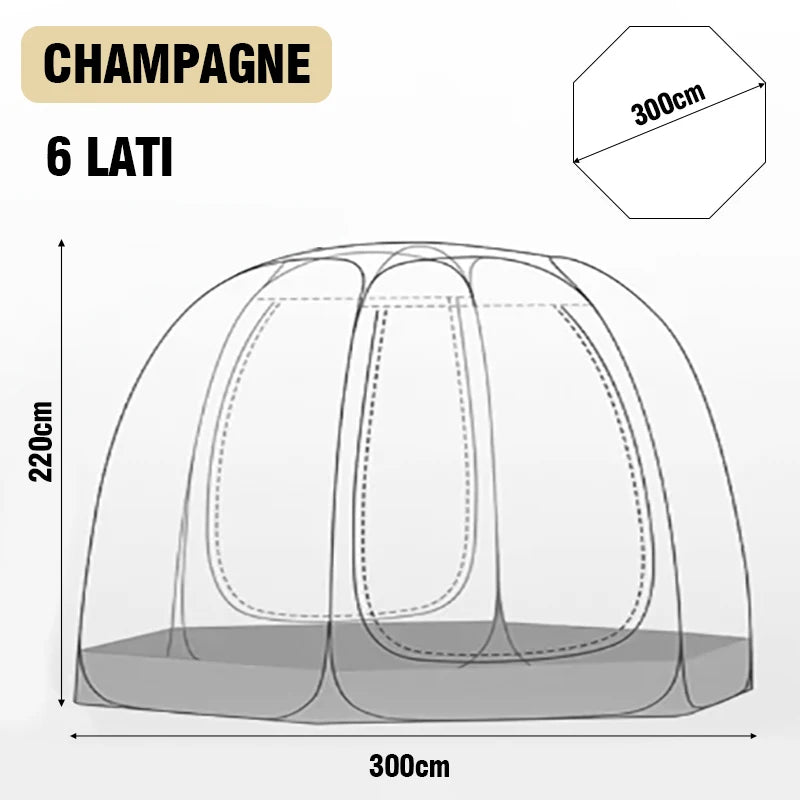 LIADUS Outdoor Waterproof Transparent Dome Tent Mushroom Shaped Shelter