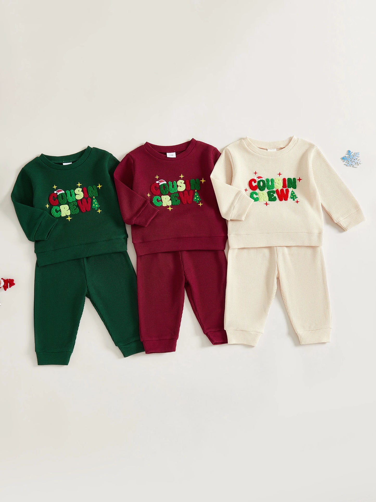 Guangdong Infant Snowflake Hoodie And Joggers Two Piece Holiday Set