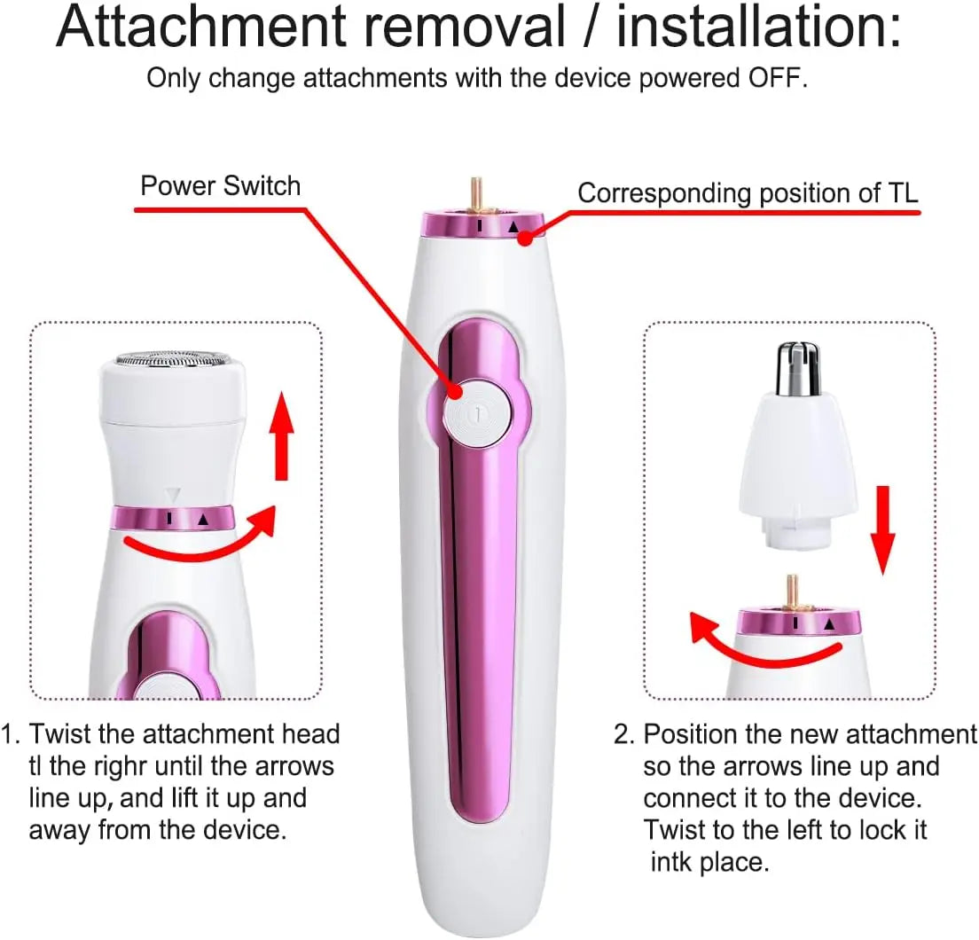 JOOYEE Six In One Electric Epilator Hair Remover For Body