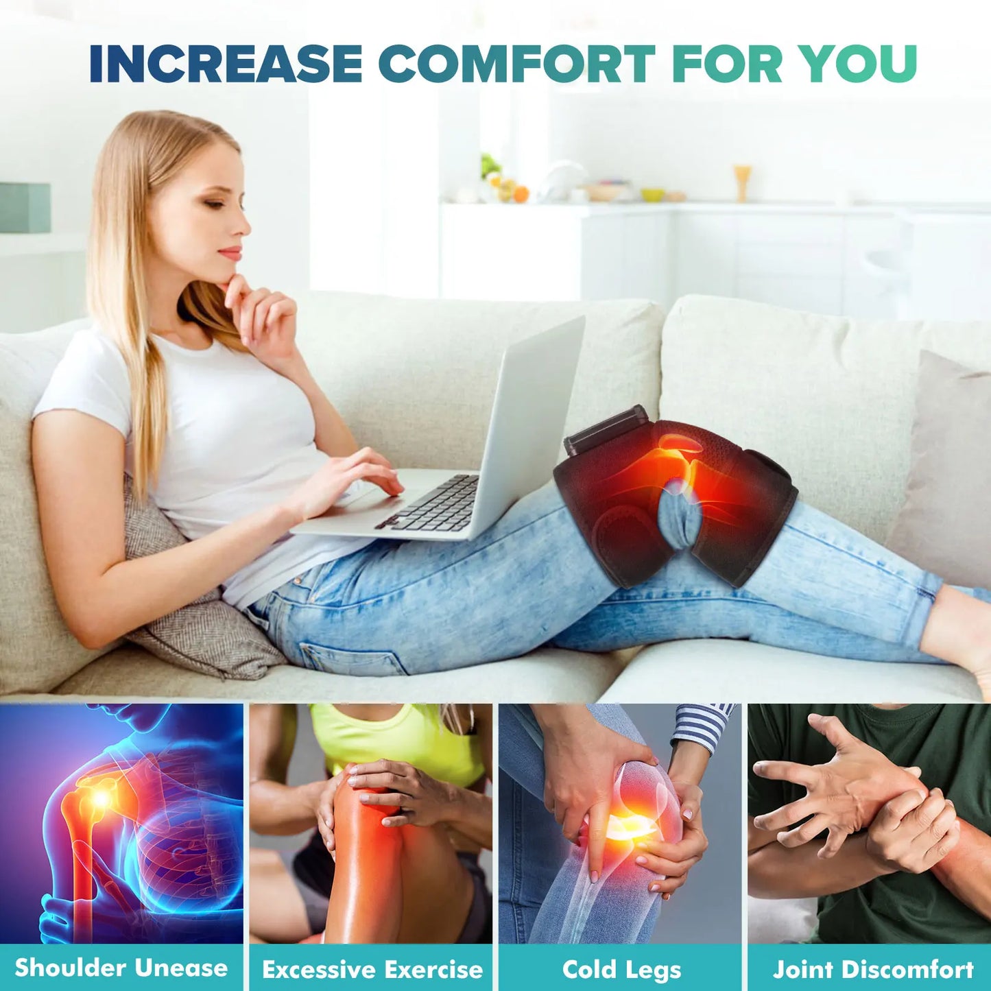Intelligent Electric Heating Knee Massage And Warm Compress Device