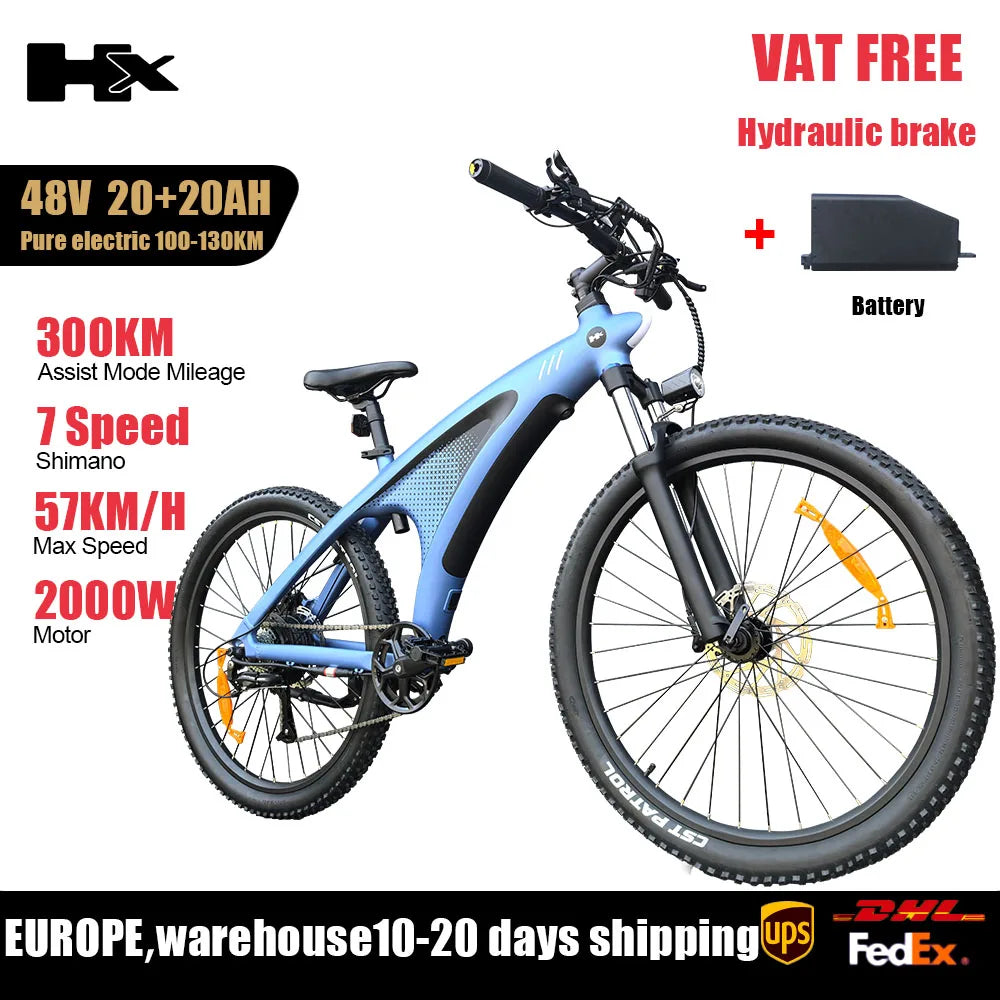 Huanci HX Q5 2000W Electric Mountain Ebike With Removable Battery