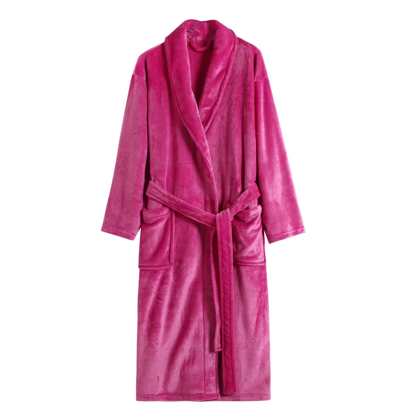 Casual Flannel Bathrobe Set For Women Two Piece Home Wear