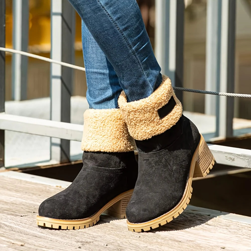 Winter Faux Fur Snow Boots For Women With Platform Warmth