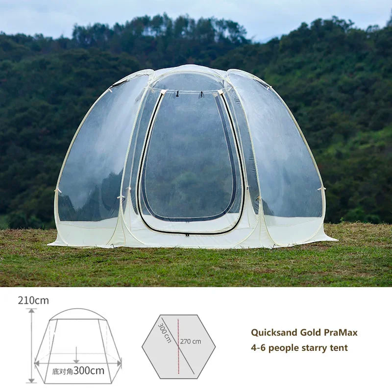 LIADUS Outdoor Waterproof Transparent Dome Tent Mushroom Shaped Shelter