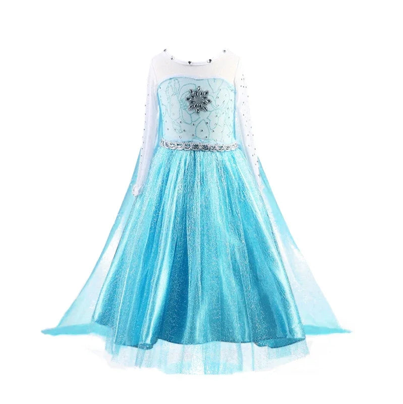 Piggy Dream Elsa Princess Dress Baby Girls Snow Queen Cosplay