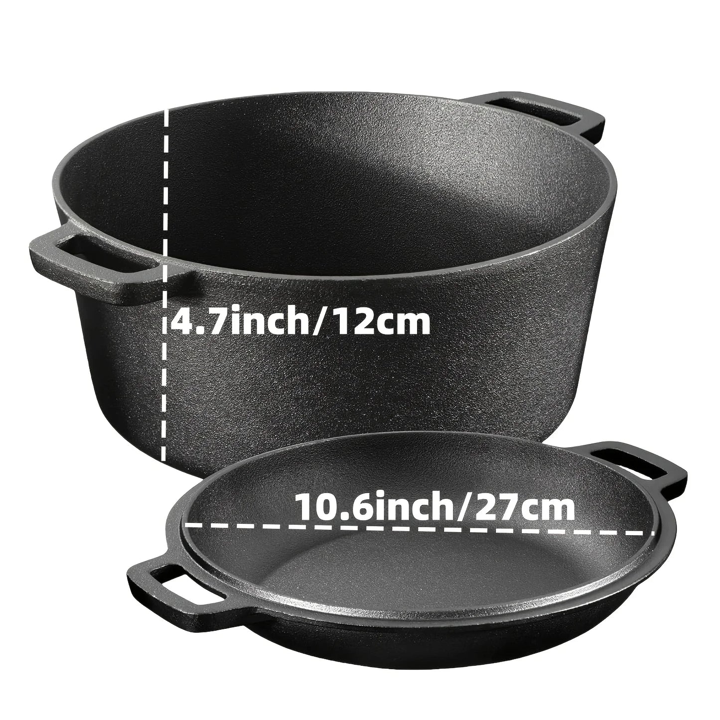 AEDG Cast Iron Skillet Set Three Piece Preseasoned Pans